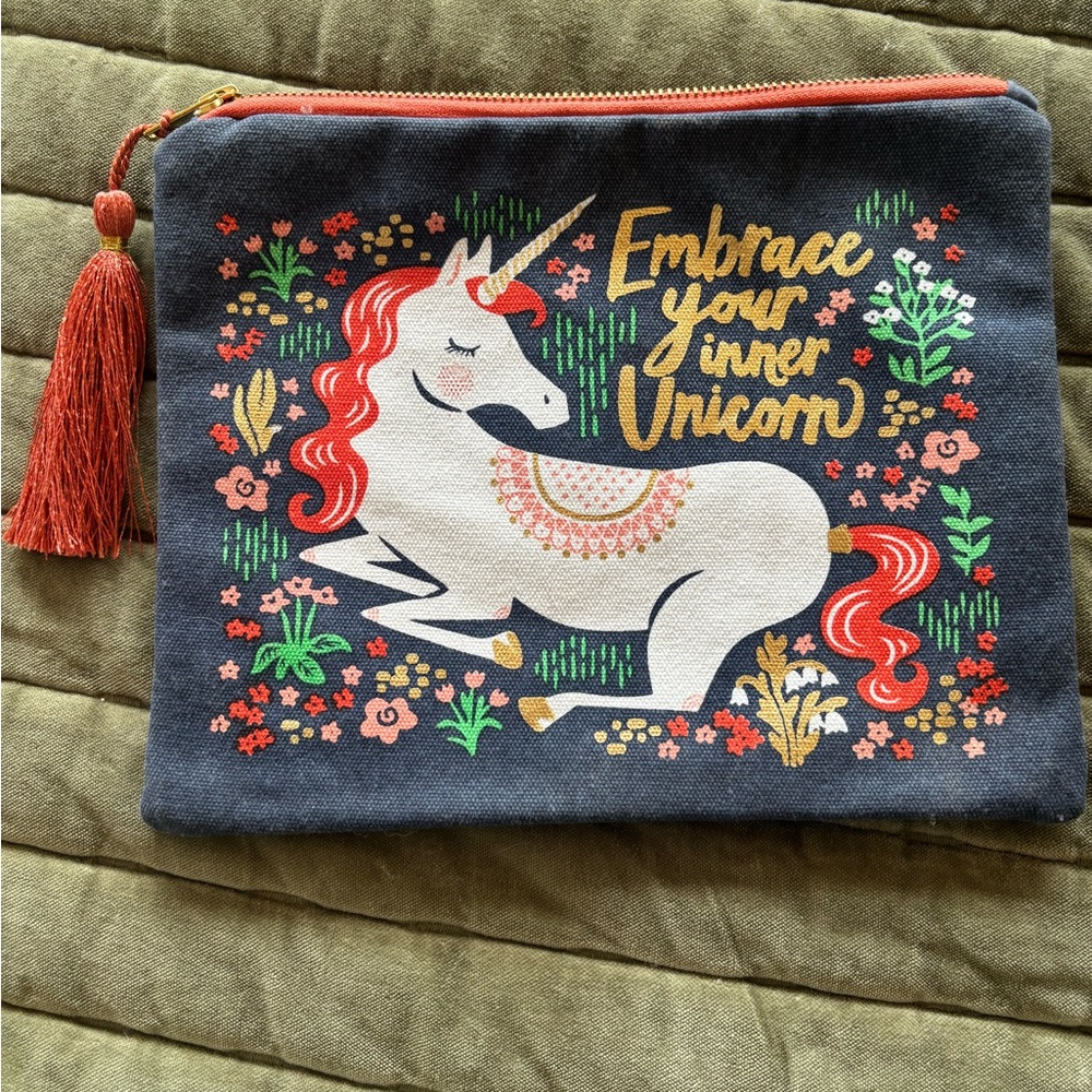 Colorful Unicorn Pouch with Tassel